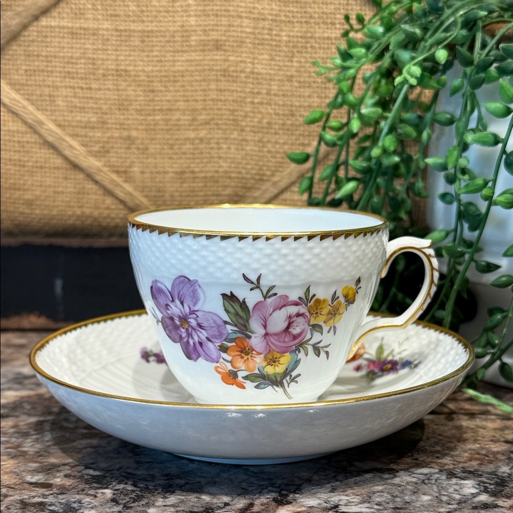 Royal Copenhagen Teacup and Saucer Set